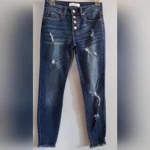 Kancan Skinny Jean Button Up Fly Jeans